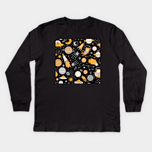 Cats in space Kids Long Sleeve T-Shirt